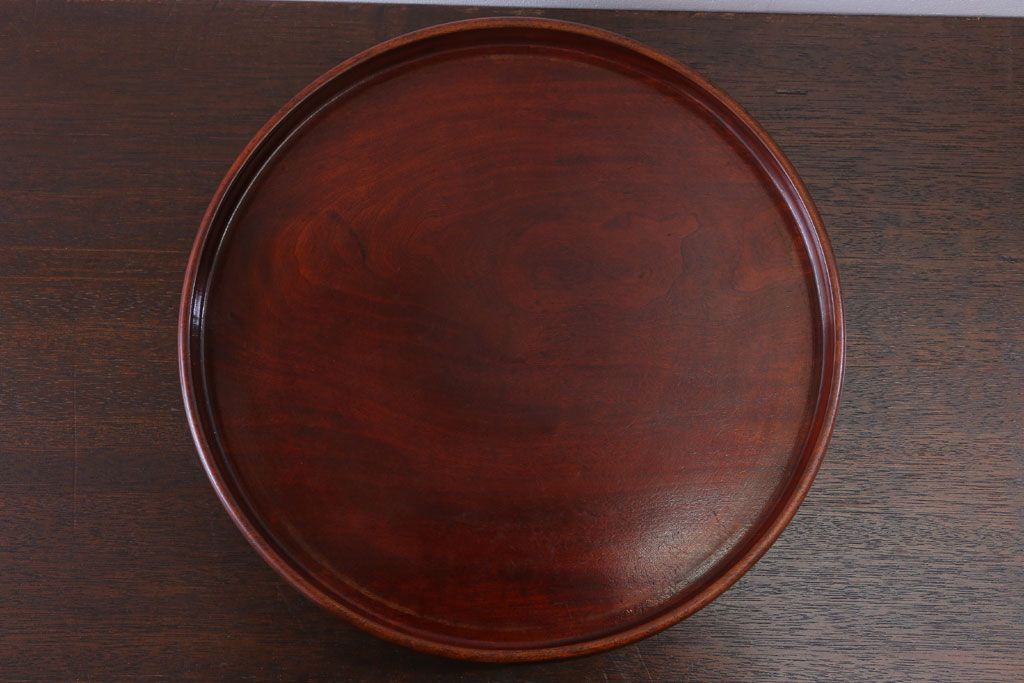 アンティーク雑貨　和製アンティーク　古い栃材製の刳り貫き茶櫃(小物入れ)