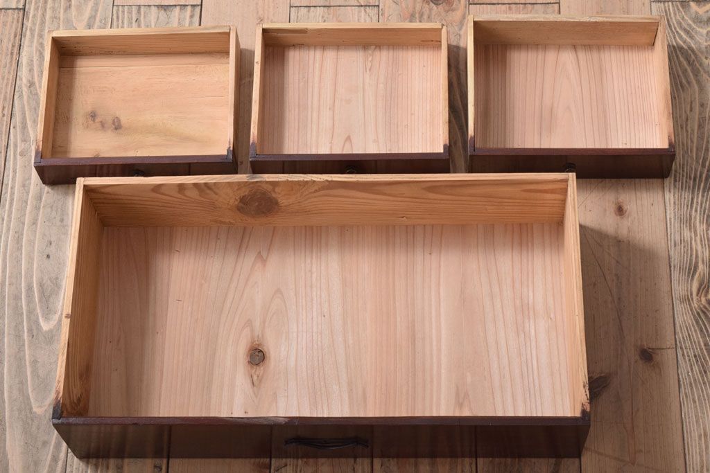 アンティーク家具　古民具・骨董　明治〜大正期　引き出し付きの古い戸棚