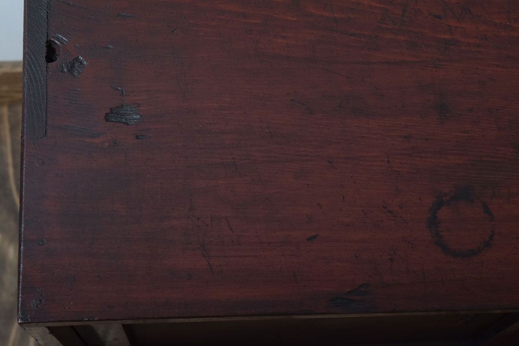 アンティーク家具　古民具・骨董　明治〜大正期　引き出し付きの古い戸棚