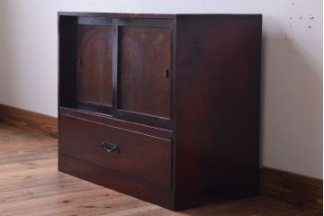 アンティーク家具　古民具・骨董　明治〜大正期　引き出し付きの古い戸棚