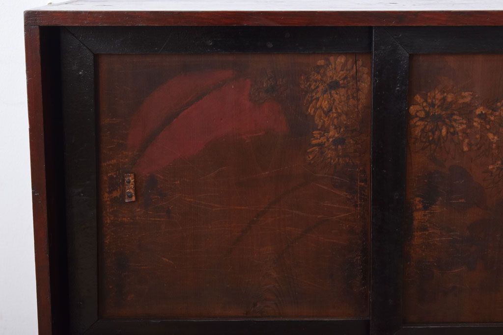 アンティーク家具　古民具・骨董　明治〜大正期　引き出し付きの古い戸棚