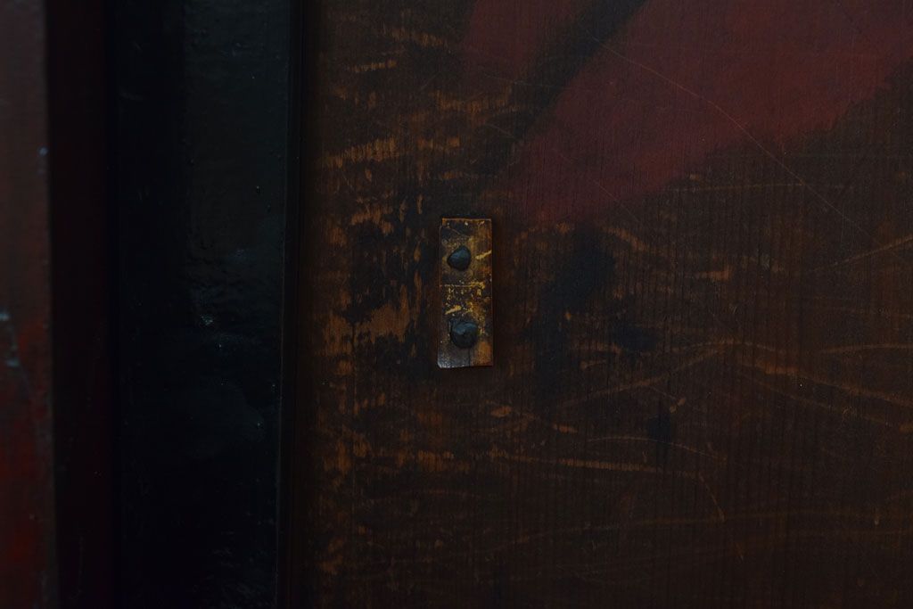 アンティーク家具　古民具・骨董　明治〜大正期　引き出し付きの古い戸棚