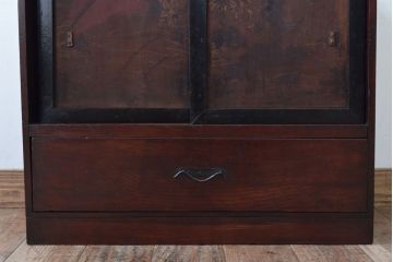 アンティーク家具　古民具・骨董　明治〜大正期　引き出し付きの古い戸棚