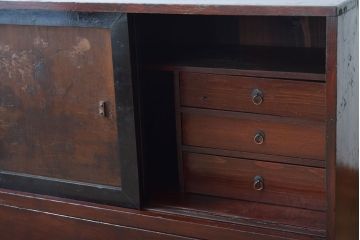 アンティーク家具　古民具・骨董　明治〜大正期　引き出し付きの古い戸棚