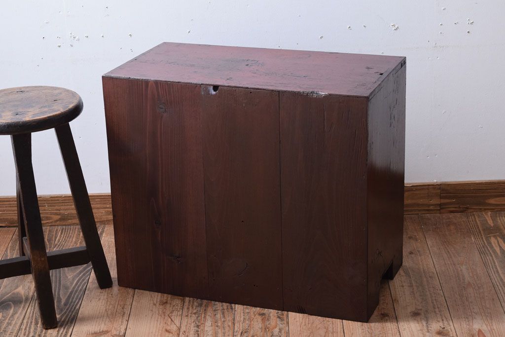 アンティーク家具　古民具・骨董　明治〜大正期　引き出し付きの古い戸棚