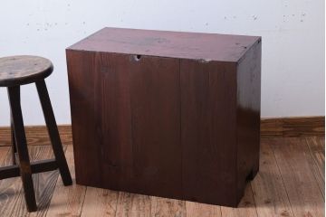 アンティーク家具　古民具・骨董　明治〜大正期　引き出し付きの古い戸棚