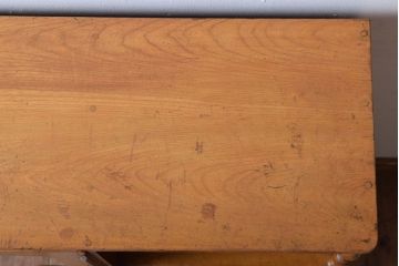 レトロ家具　昭和レトロ　ダイヤガラス入り!古い木製の小ぶりな本箱(ブックケース)