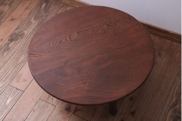 アンティーク家具　アンティーク　古い木のシンプルなちゃぶ台(センターテーブル)(1)
