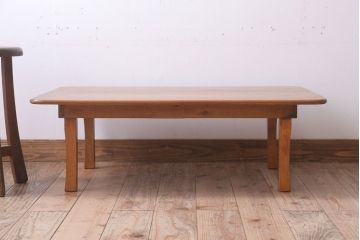 アンティーク家具　アンティーク　古い木のシンプルなちゃぶ台(センターテーブル)(2)