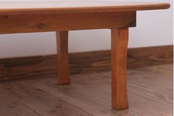 アンティーク家具　アンティーク　古い木のシンプルなちゃぶ台(センターテーブル)(2)