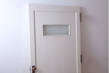 アンティークペイント　ダイヤガラス入り!大きな古いドア