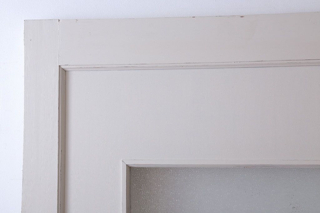 アンティークペイント　ダイヤガラス入り!大きな古いドア