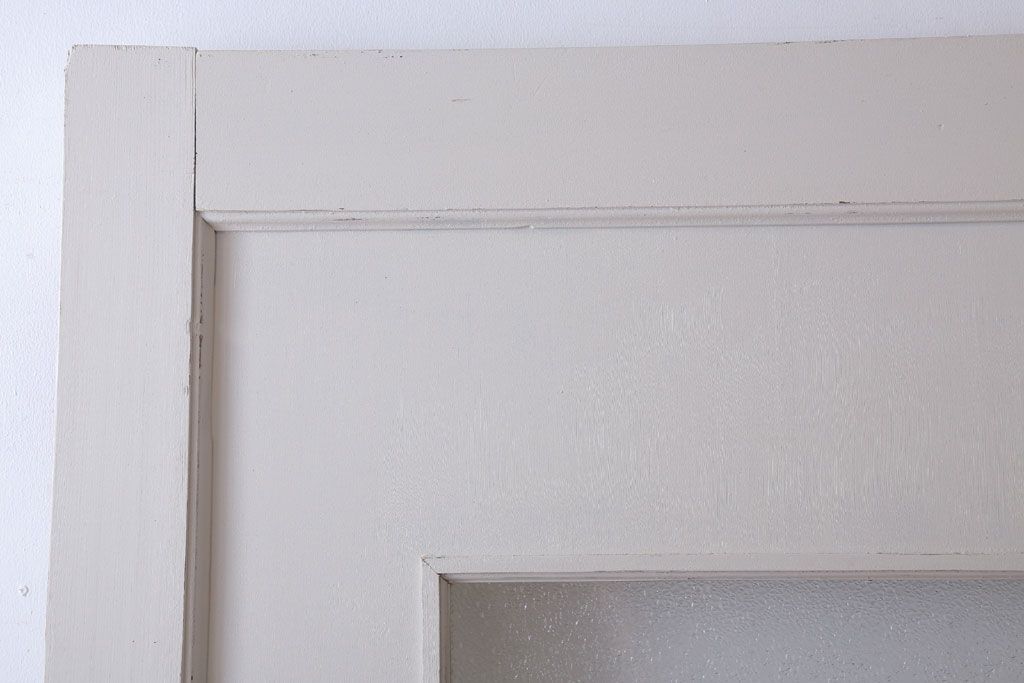 アンティークペイント　ダイヤガラス入り!大きな古いドア