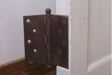 アンティークペイント　ダイヤガラス入り!大きな古いドア