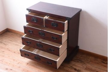 中古　吉野民芸　車箪笥(衣装箪笥)