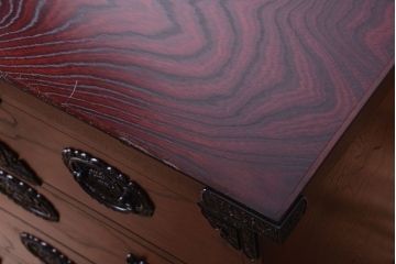 中古　吉野民芸　車箪笥(衣装箪笥)