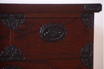 中古　吉野民芸　車箪笥(衣装箪笥)