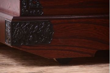 中古　吉野民芸　車箪笥(衣装箪笥)