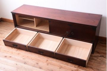 中古　筑後民芸家具　箪笥ローボード