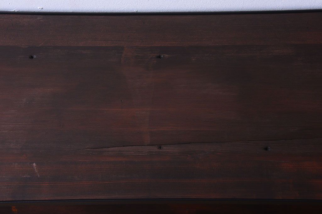 ラフジュ工房オリジナル　脚付きのシンプルな背の低いアイアンラック(大)