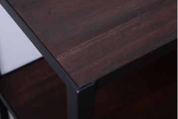 ラフジュ工房オリジナル　脚付きのシンプルな背の低いアイアンラック(大)