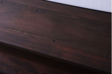 ラフジュ工房オリジナル　脚付きのシンプルな背の低いアイアンラック(大)