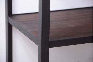 ラフジュ工房オリジナル　脚付きのシンプルな背の低いアイアンラック(大)