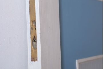 アンティークペイント　両開き　銀モールガラス入り!ドア2枚1対