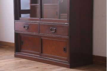 アンティーク家具　和製アンティーク　大正〜昭和期　上品な茶箪笥(収納棚)