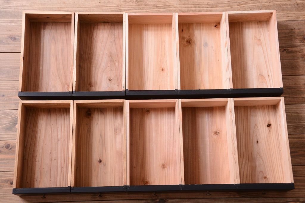 アンティーク家具　大正ロマン　色ガラス入り!特大アンティーク本箱(ブックケース)