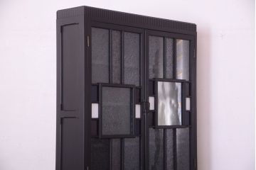 アンティーク家具　大正ロマン　色ガラス入り!特大アンティーク本箱(ブックケース)