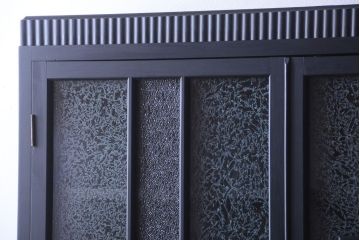 アンティーク家具　大正ロマン　色ガラス入り!特大アンティーク本箱(ブックケース)