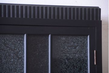 アンティーク家具　大正ロマン　色ガラス入り!特大アンティーク本箱(ブックケース)