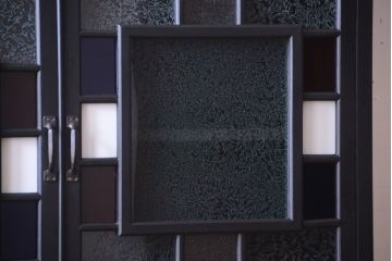 アンティーク家具　大正ロマン　色ガラス入り!特大アンティーク本箱(ブックケース)