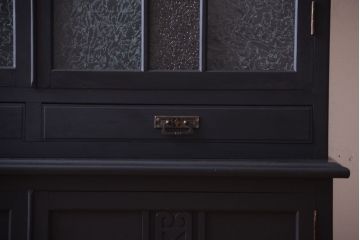 アンティーク家具　大正ロマン　色ガラス入り!特大アンティーク本箱(ブックケース)