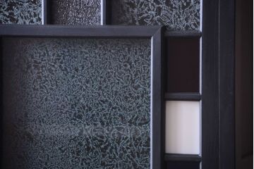 アンティーク家具　大正ロマン　色ガラス入り!特大アンティーク本箱(ブックケース)