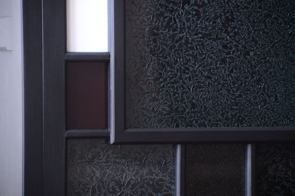 アンティーク家具　大正ロマン　色ガラス入り!特大アンティーク本箱(ブックケース)