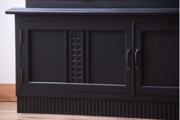 アンティーク家具　大正ロマン　色ガラス入り!特大アンティーク本箱(ブックケース)