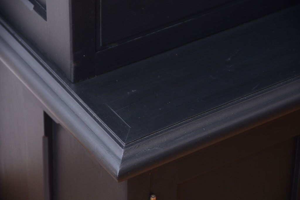 アンティーク家具　大正ロマン　色ガラス入り!特大アンティーク本箱(ブックケース)