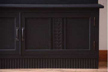 アンティーク家具　大正ロマン　色ガラス入り!特大アンティーク本箱(ブックケース)