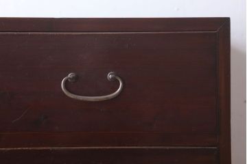 レトロ家具　昭和レトロ　シンプルな二段重ね衣装箪笥(チェスト)