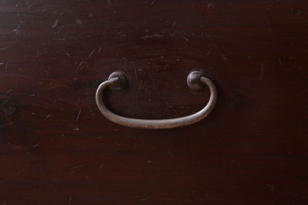 レトロ家具　昭和レトロ　シンプルな二段重ね衣装箪笥(チェスト)