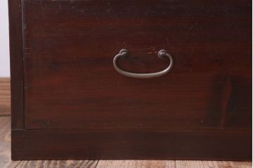 レトロ家具　昭和レトロ　シンプルな二段重ね衣装箪笥(チェスト)