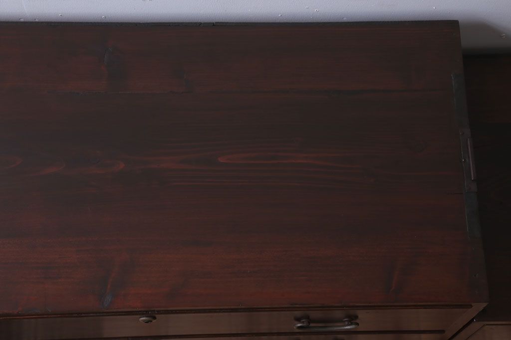 レトロ家具　昭和レトロ　シンプルな二段重ね衣装箪笥(チェスト)