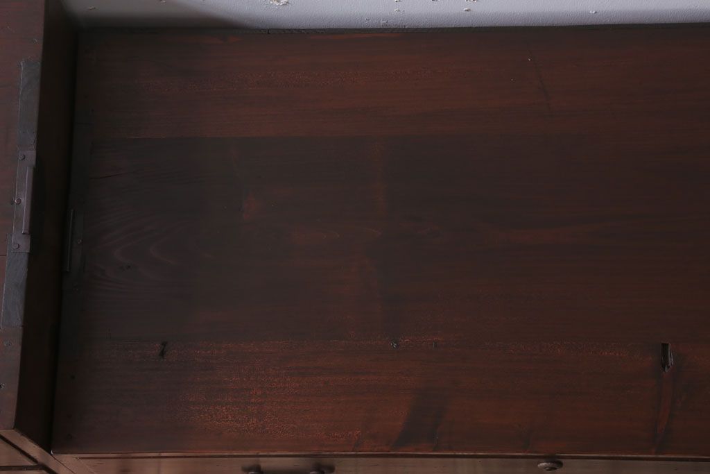 レトロ家具　昭和レトロ　シンプルな二段重ね衣装箪笥(チェスト)