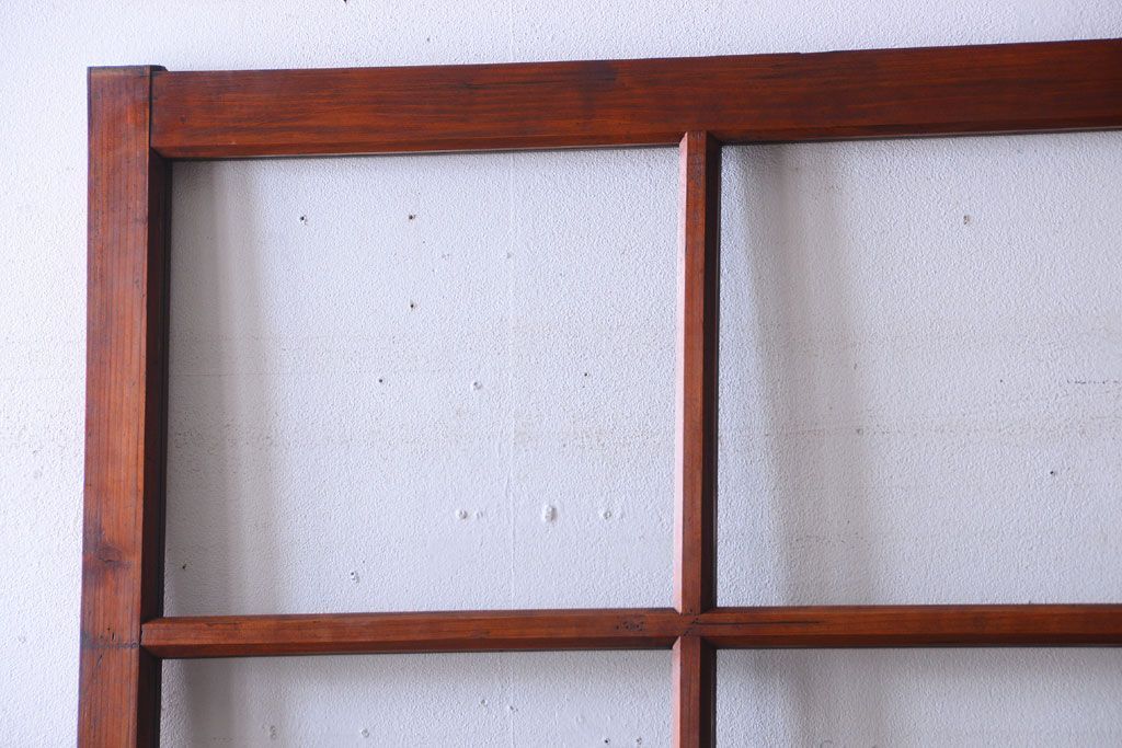 昭和レトロ　店舗におすすめ!背が高いアンティークガラス戸2枚セット