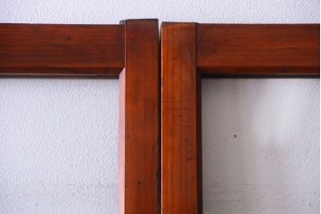 昭和レトロ　店舗におすすめ!背が高いアンティークガラス戸2枚セット