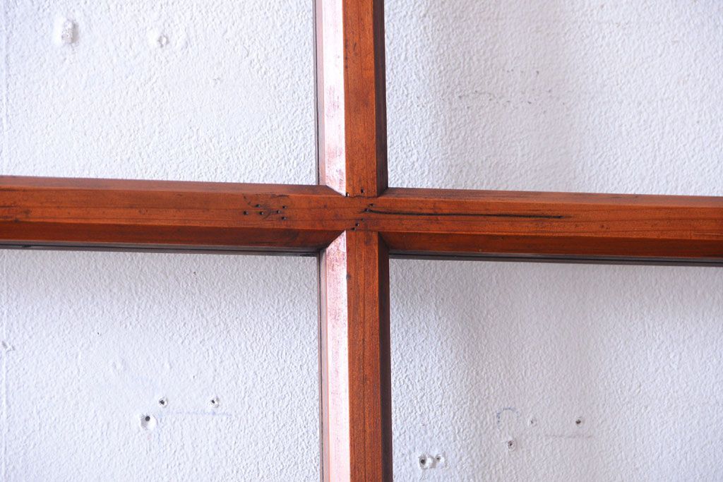 昭和レトロ　店舗におすすめ!背が高いアンティークガラス戸2枚セット