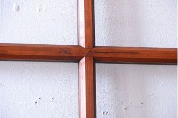 昭和レトロ　店舗におすすめ!背が高いアンティークガラス戸2枚セット