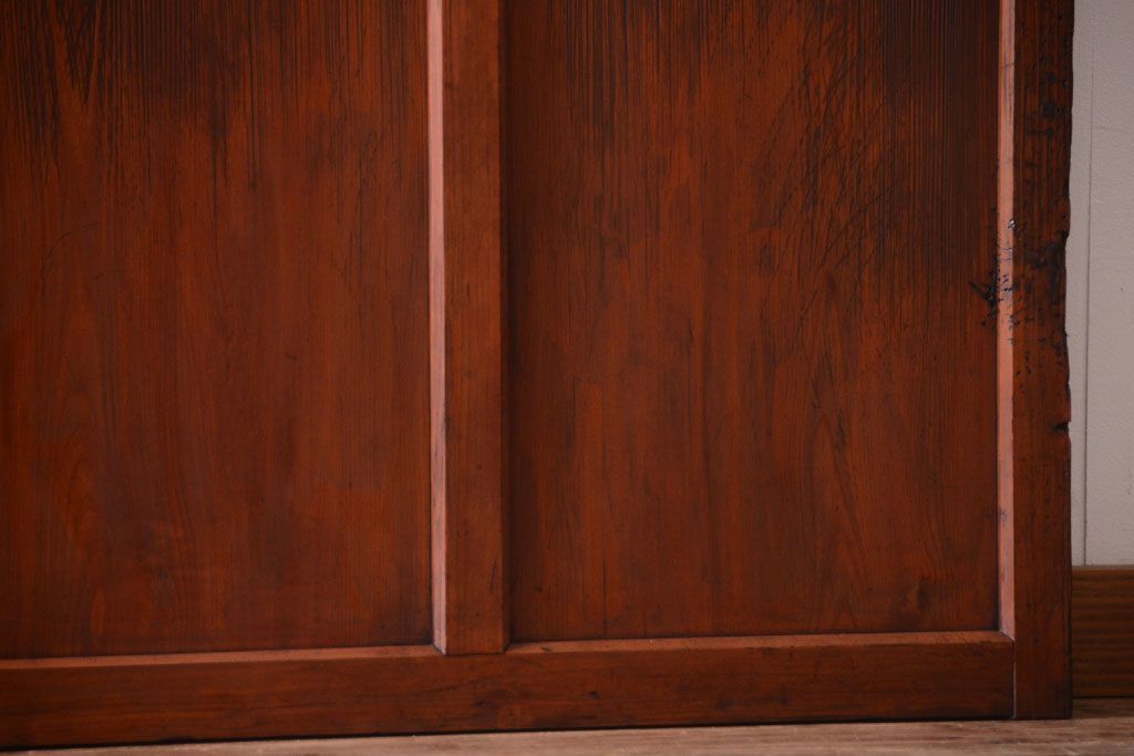 昭和レトロ　店舗におすすめ!背が高いアンティークガラス戸2枚セット